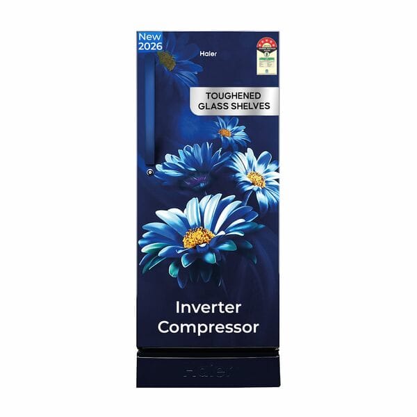 Buy Haier 190L Direct Cool Single Door 5 Star with Inverter Compressor Base Drawer on EMI