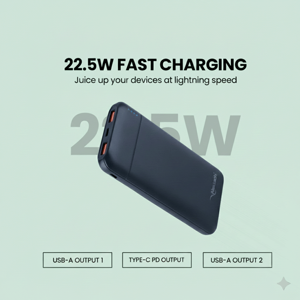 Buy Nextech Slender PDQC 22.5W | 10000mAh | Made in India | Fast Charging Powerbank | Ultra Slim Power Bank | Type-C PD & QC 3.0 USB Output | Compact PowerBank for Smartphones,Blue on EMI