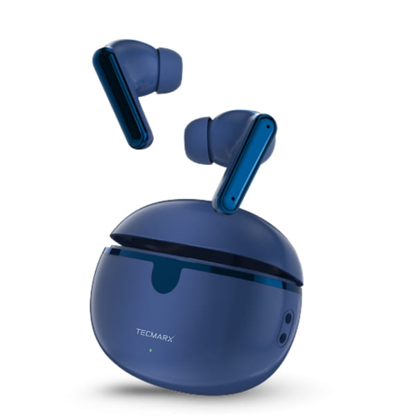 Buy TecMarx Roar551 True Wireless Bluetooth Earbuds – 50H Playtime, Bluetooth 5.4 & Water Resistant (Blue) on EMI