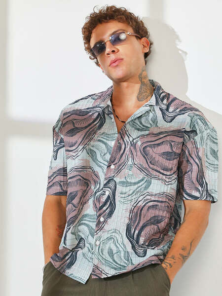 Buy Cahoot Men's Casual Blended Fabric Regular Fit Shirts Multi-Color on EMI