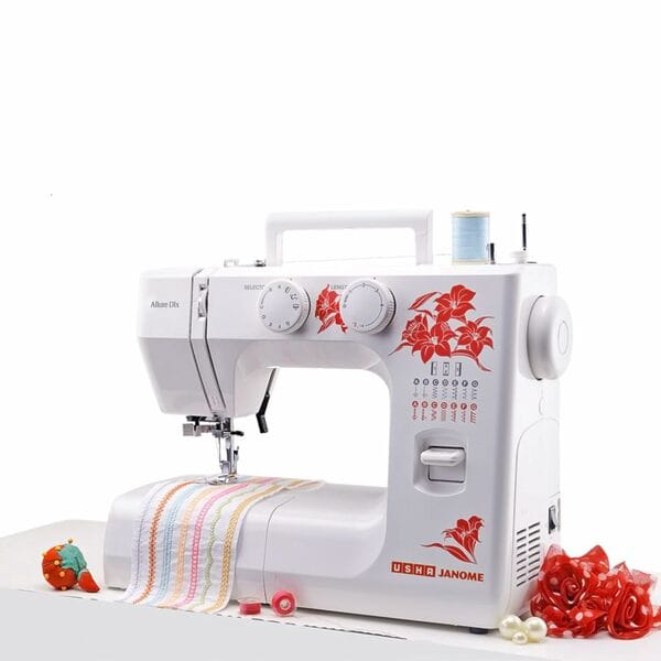 Buy USHA JANOME Allure DLX Electric Sewing Machine -White on EMI