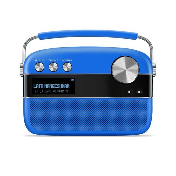 Buy Saregama Carvaan Premium Hindi - Portable Music Player with 5000 Preloaded Songs, FM/BT/AUX (Cobalt Blue) on EMI
