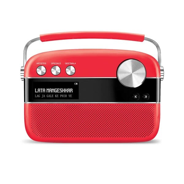 Buy Saregama Carvaan Premium Hindi - Portable Music Player with 5000 Preloaded Songs, FM/BT/AUX (Coral Pink) on EMI