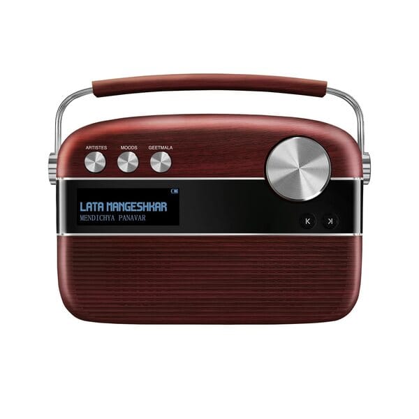 Buy Saregama Carvaan Marathi - Portable Music Player with 5000 Preloaded Songs, FM/BT/AUX (Cherrywood Red) on EMI