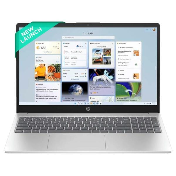 Buy HP 15 15-FC0704AU Standard Laptop (AMD Ryzen 5 7520U/8 GB/512 GB SSD/AMD Radeon Graphics/Windows 11 Home/MS Office Home /Full HD), 40.9 cm - 16.1 inch, Natural silver on EMI