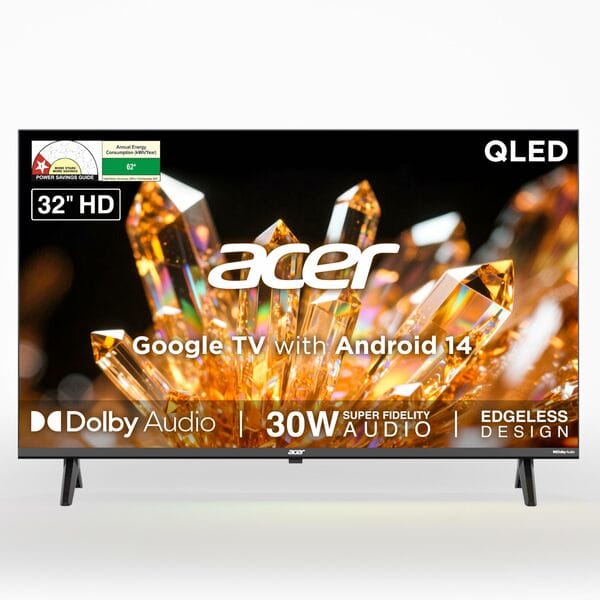 Buy Acer 80 cm (32 inches) Ultra V Series HD Ready Smart QLED Google TV AR32QDVGU2841BD on EMI
