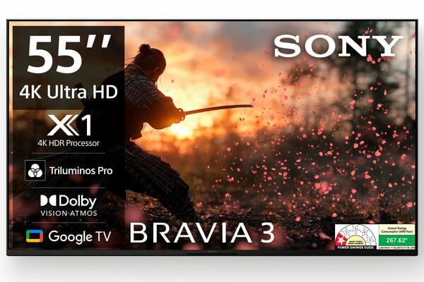 Buy Sony BRAVIA 3 Series 139 cm (55 inches) 4K Ultra HD AI Smart LED Google TV K-55S30B (Black) on EMI