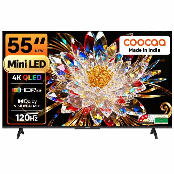 Buy coocaa 138 cm (55 inches) 4K Ultra HD Smart Mini LED QLED Google TV 55MINI75Q on EMI