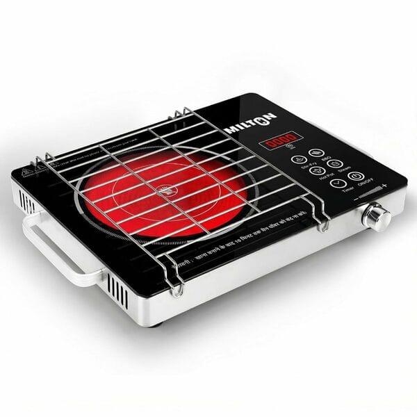 Buy MILTON Classic 2200 W Infrared Cooktop with Touch Panel | Stir-fry | BBQ | Hot Pot | Steam | 60°C to 600°C on EMI