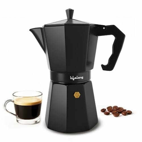 Buy Lifelong Moka Pot 300ml Coffee Maker | 6 Cup Stovetop & Induction Espresso Maker | Coffee Maker for Home | South Indian Kaapi Maker | For Ground Coffee, Coffee Beans & Pepper | Cool Touch Handle on EMI