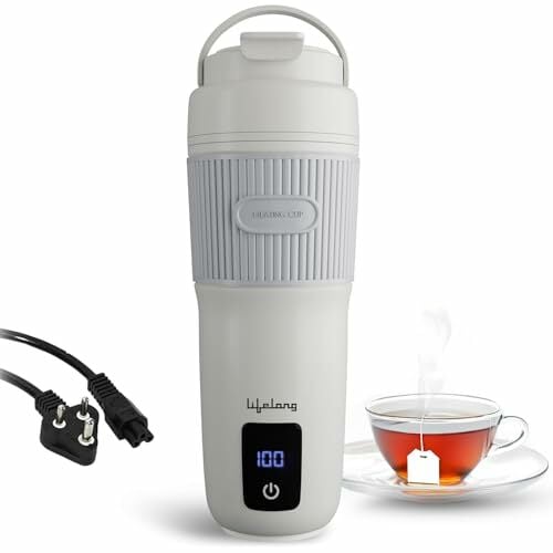 Buy Lifelong 2 in 1 Portable Electric Kettle & Bottle for Travel 400ml | Wide Voltage | Ideal for Homes (220v) & Indian Trains (110v) | 4 Temp & Digital Touch Ctrl | Make Tea/Coffee Without Milk (LLEPK18) on EMI