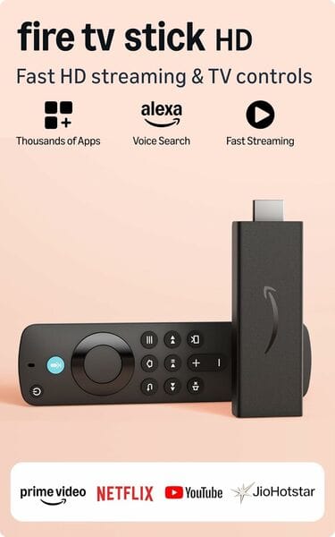 Buy Amazon Fire TV Stick HD, Alexa Voice Remote with TV power & volume controls, full HD streaming device on EMI