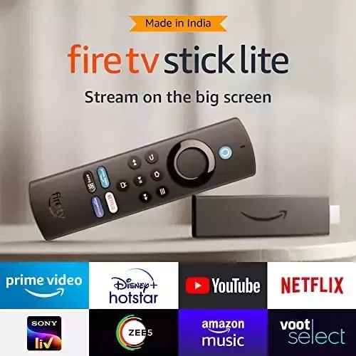 Buy Amazon Fire TV Stick Lite 2021 with All-New Alexa Voice Remote Lite, HD Streaming Device on EMI