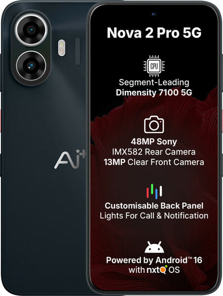 Buy Ai+ Nova 2 Pro 5G (Black, 128 GB) (6 GB RAM) on EMI