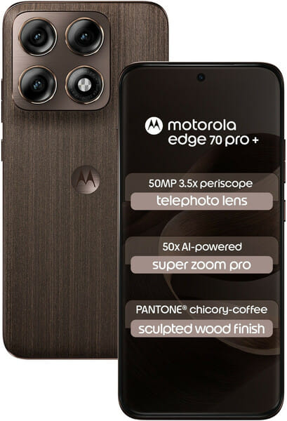Buy MOTOROLA Edge 70 Pro+ (Sculpted Wood PANTONE Chicory coffee (Brown), 256 GB) (12 GB RAM) on EMI