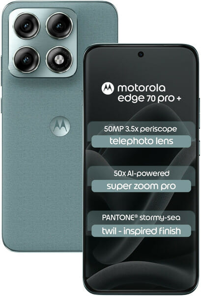Buy MOTOROLA Edge 70 Pro+ (Twill Inspired PANTONE Stormy sea (Green), 256 GB) (12 GB RAM) on EMI