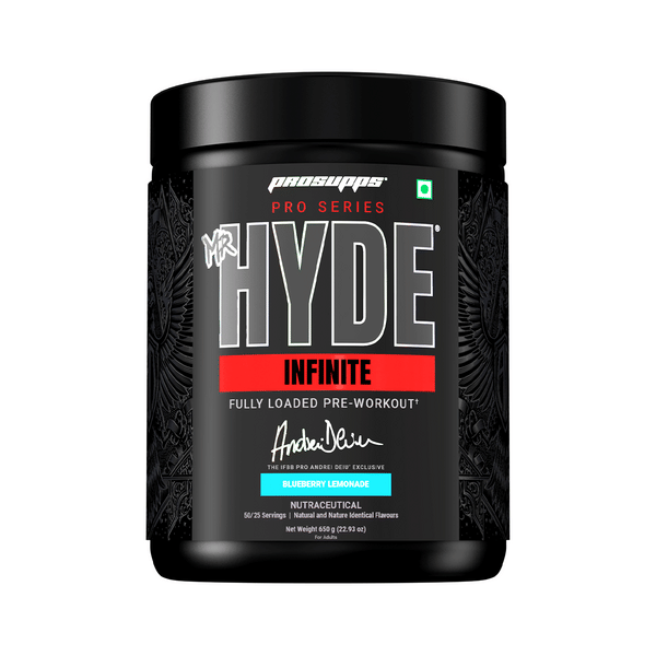 Buy Prosupps Hyde Infinite Pre Workout | 650gm | Blue Berry on EMI