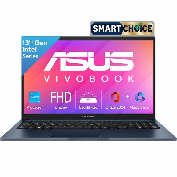 Buy ASUS Vivobook 15, Intel Core i3 13th Gen 1315U, 12GB RAM, 512GB SSD, FHD 15.6", Win 11, Quiet Blue, 1.7Kg, X1504VA-BQ332WS, Intel UHD iGPU, M365 Basic , 42Whrs Laptop on EMI