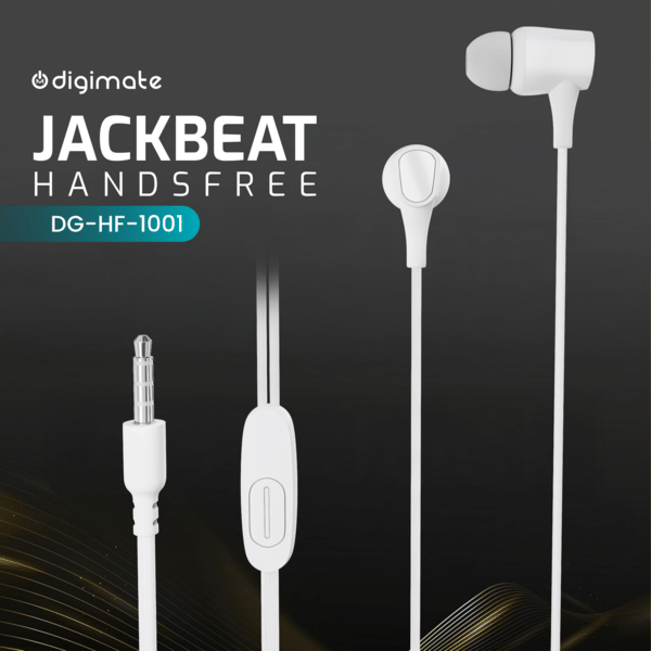 Buy Digimate Jackbeat Wired Earphones with 3.5mm Jack, Tangle-Free Cable & In-Line Mic on EMI