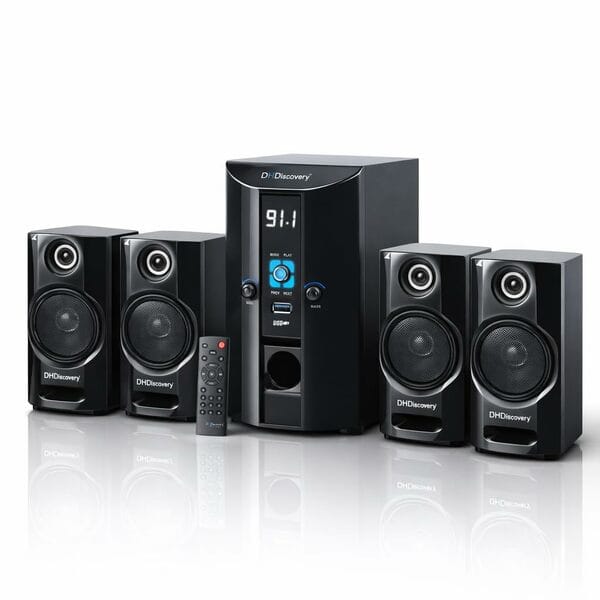 Buy DH Discovery DH6600W 4.1 Bluetooth Home Theatre Speaker | Deep Bass | FM,BT,USB,AUX | Black 4.1 Channel | 1 Year Warranty on EMI