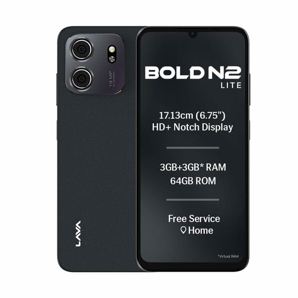 Buy Lava Bold N2 Lite (Nilgiri Blue, 3 GB RAM, 64 GB Storage) on EMI