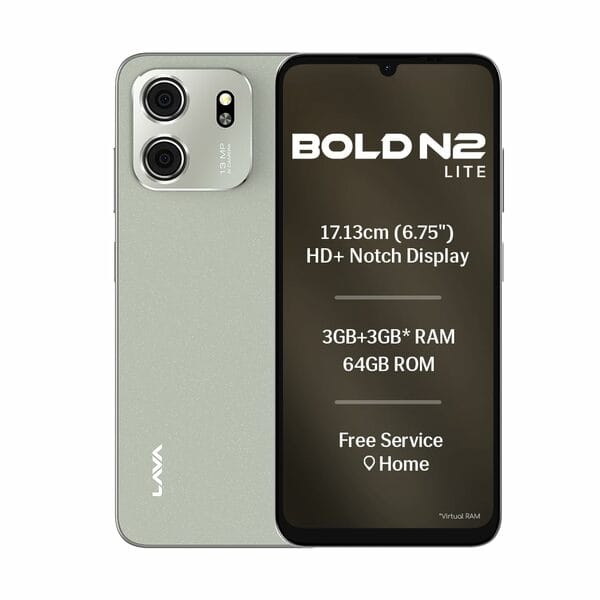 Buy Lava Bold N2 Lite (Kolar Gold, 3 GB RAM, 64 GB Storage) on EMI