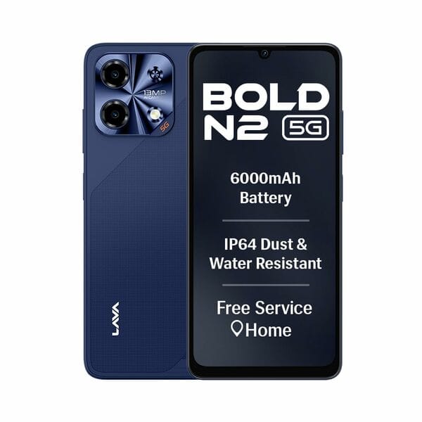 Buy Lava Bold N2 5G (Billionaire Blue, 4GB RAM, 64GB Storage) on EMI