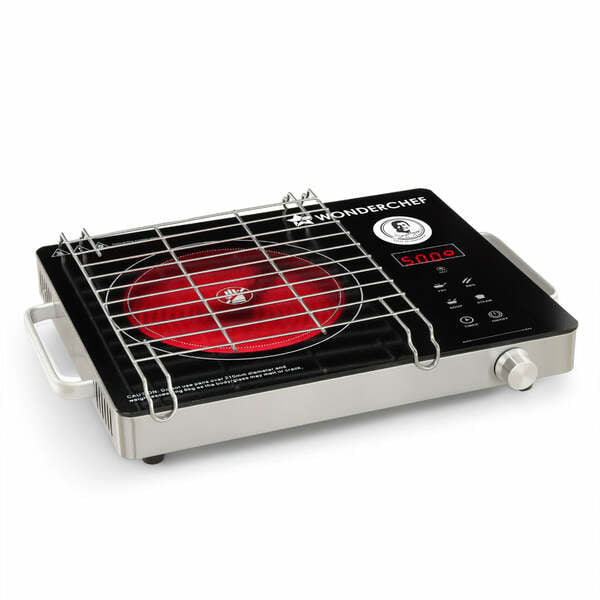 Buy Wonderchef Evita Neo 2200W Infrared Electric Cooktop with Crystal Glass Surface & LED Display on EMI