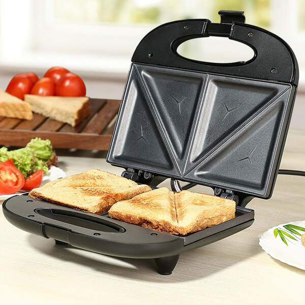 Buy Borosil Klassy 800W Sandwich Maker with Non-Stick Plates, Cool Touch Handle & Power Indicators on EMI