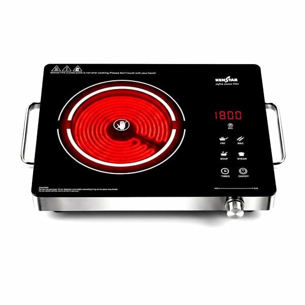 Buy Kenstar Lumo Neo 2200W Infrared Stove | 22 Power Levels | Silver Black on EMI