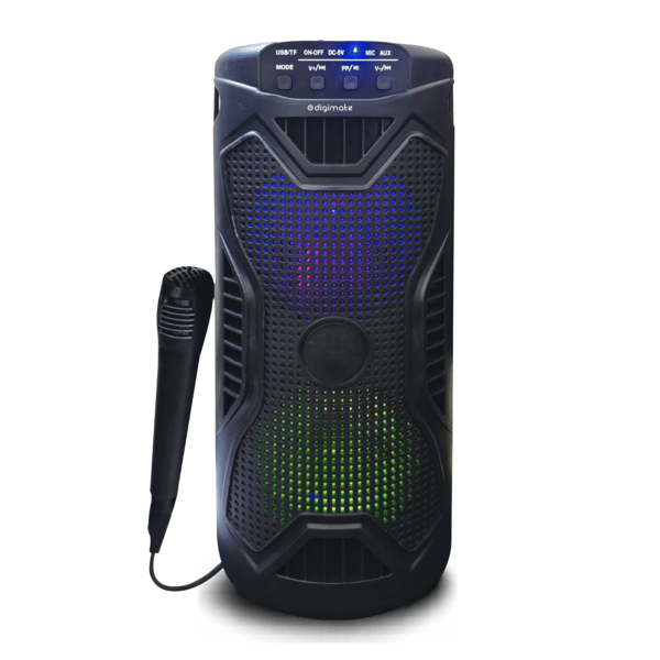 Buy Digimate UTSAV 30W Wireless Bluetooth Party Speaker with Wired Microphone, FM, USB, TF Card & Up to 10 Hours Playtime (DG-S-UTSAV) on EMI