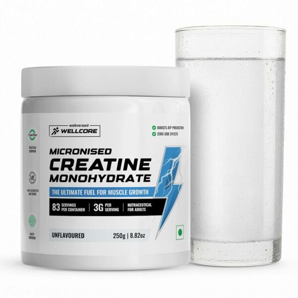 Buy Wellcore Pure Micronised Creatine Powder (83 Servings)(UNFLAVOURED) on EMI