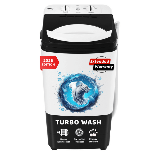 Buy InnoQ 8.5 kg Washer Only with Turbo Wash, Magic Filter and Powerful Wash Performance, 2026 Edition, Black on EMI