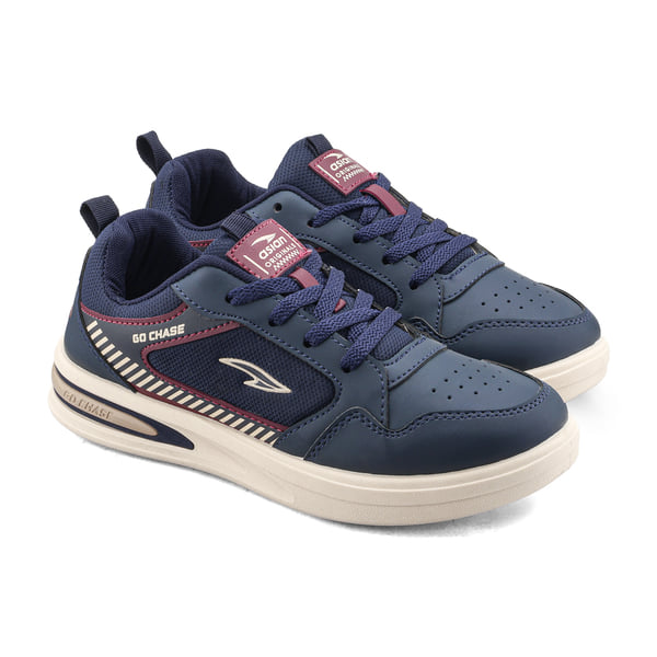 Buy Asian Defender-03 Men's Casual Sneakers with Cushioned Sole & Low Top Style ( Navy Beej Burgundy  ) on EMI