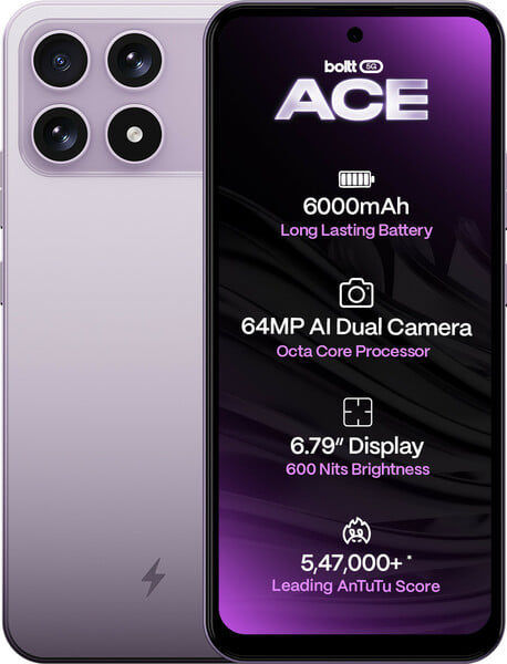 Buy BOLTT ACE 5G (Lavender Bloom, 64 GB) (4 GB RAM) on EMI