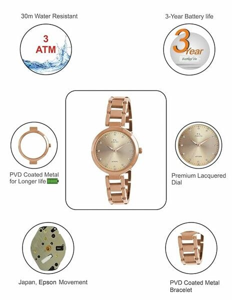 Buy Maxima Attivo Analouge Watch Collection for Women (Grey Strap) on EMI