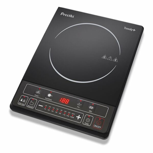 Buy Preethi Trendy Plus 116 | 1600-Watt Induction Cooktop | Fast Gas-Free Cooking | No LPG RequiredÂ  |  Black on EMI