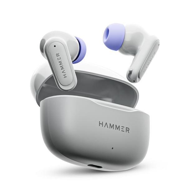 Buy HAMMER Airflow Neo Earbuds with 80H Playtime, 13mm Titanium Driver, 40ms Gaming Mode Grey on EMI