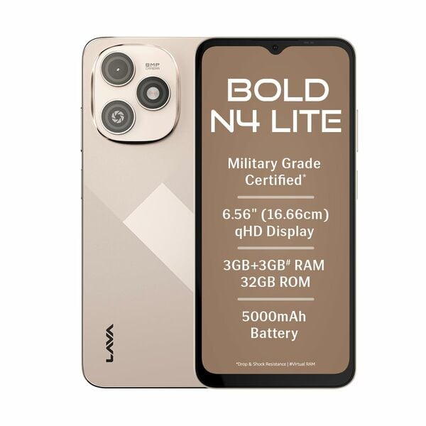 Buy Lava Bold N4 Lite (Empire Gold, 3GB RAM, 32GB Storage) on EMI