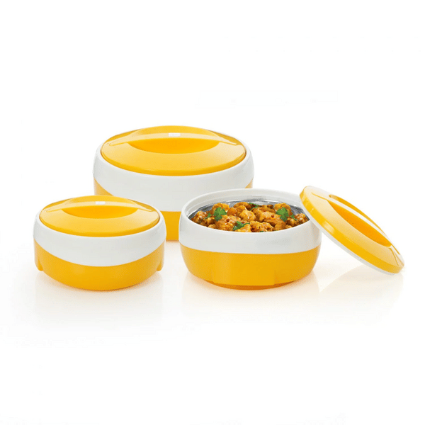 Buy Blueberrys Wave Casserole Set, Inner Stainless Steel Insulated Food Serving Hot Pot Set on EMI