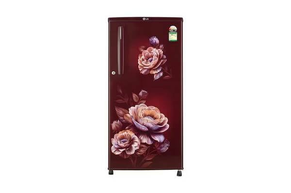 Buy LG 180 L Single Door Refrigerator with Fast Ice Making, Fit Max Chiller Tray , Wine Rose, 1 Star GLD1816WOWR on EMI