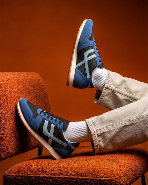 Buy Woakers Men Cushioning Upper Casual Lifestyle Sneakers|Blue on EMI