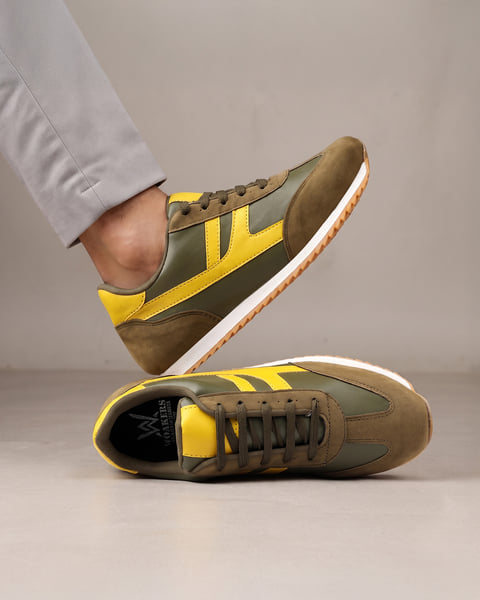 Buy Woakers Men Cushioning Upper Casual Lifestyle Sneakers|Green on EMI
