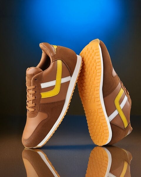 Buy Woakers Men Cushioning Upper Casual Lifestyle Sneakers|Tan on EMI